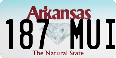 AR license plate 187MUI