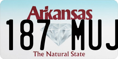 AR license plate 187MUJ