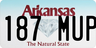 AR license plate 187MUP