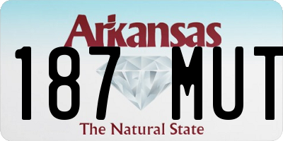 AR license plate 187MUT