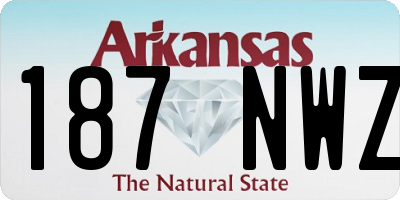 AR license plate 187NWZ