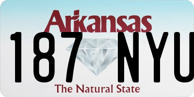 AR license plate 187NYU