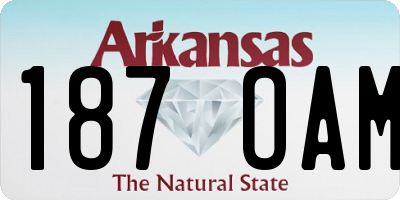 AR license plate 187OAM
