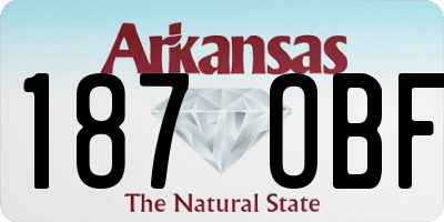 AR license plate 187OBF