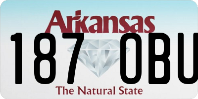AR license plate 187OBU