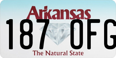 AR license plate 187OFG