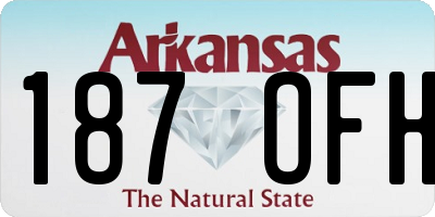 AR license plate 187OFH