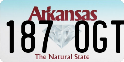 AR license plate 187OGT