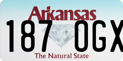 AR license plate 187OGX