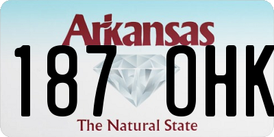 AR license plate 187OHK