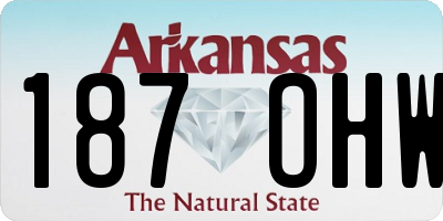 AR license plate 187OHW