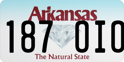 AR license plate 187OIO