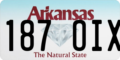AR license plate 187OIX
