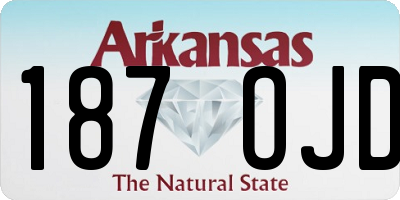 AR license plate 187OJD