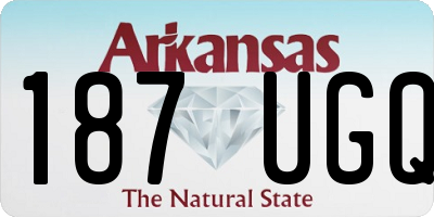 AR license plate 187UGQ