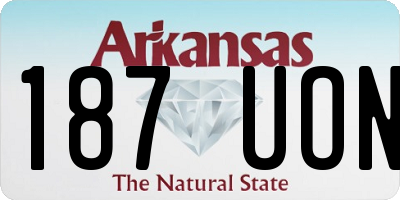 AR license plate 187UON