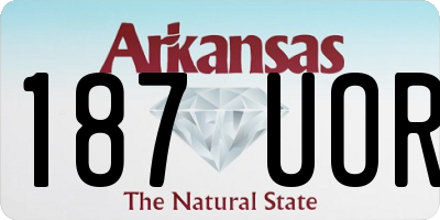 AR license plate 187UOR
