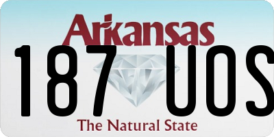 AR license plate 187UOS