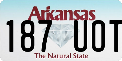 AR license plate 187UOT