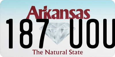 AR license plate 187UOU