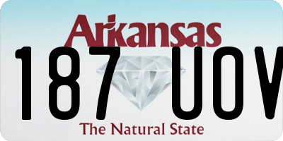 AR license plate 187UOV