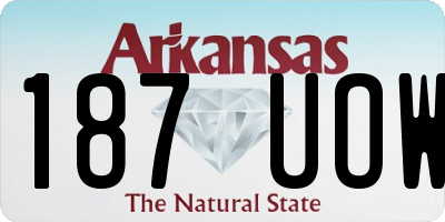 AR license plate 187UOW