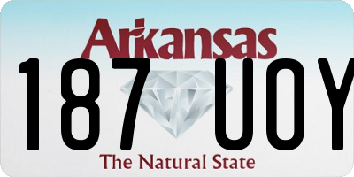 AR license plate 187UOY
