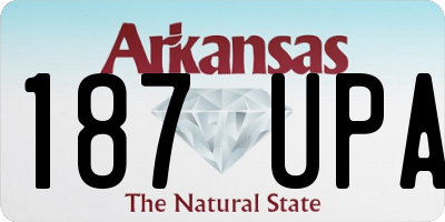 AR license plate 187UPA