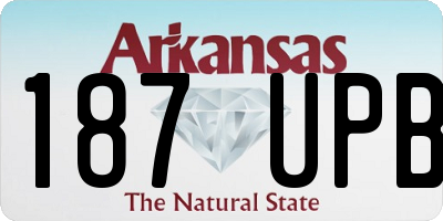 AR license plate 187UPB