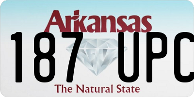 AR license plate 187UPC