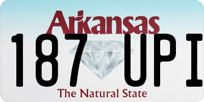 AR license plate 187UPI