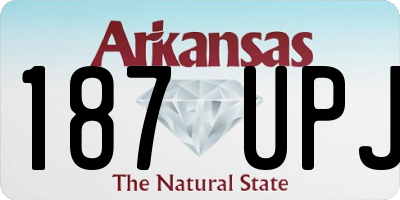 AR license plate 187UPJ