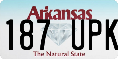 AR license plate 187UPK