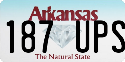 AR license plate 187UPS