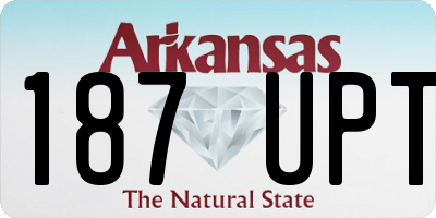 AR license plate 187UPT