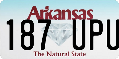 AR license plate 187UPU