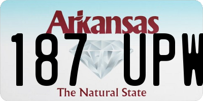 AR license plate 187UPW