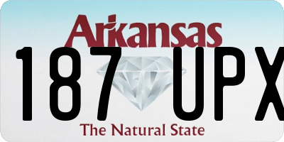 AR license plate 187UPX