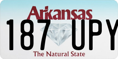 AR license plate 187UPY