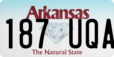 AR license plate 187UQA