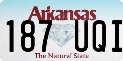 AR license plate 187UQI