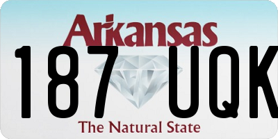 AR license plate 187UQK