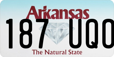 AR license plate 187UQO