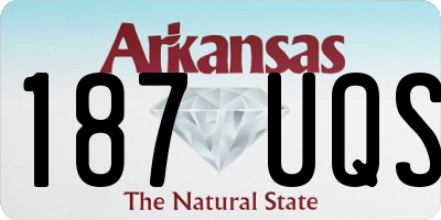 AR license plate 187UQS