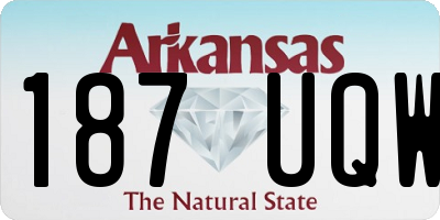 AR license plate 187UQW