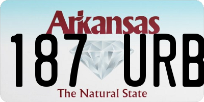 AR license plate 187URB
