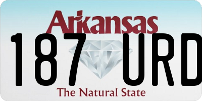 AR license plate 187URD