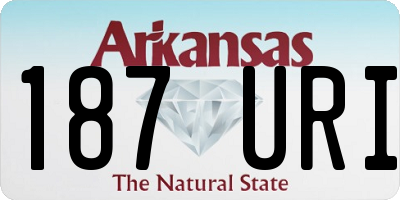 AR license plate 187URI