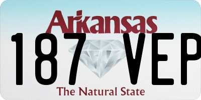 AR license plate 187VEP