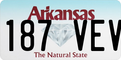 AR license plate 187VEV